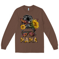 Chestnut mess bun mama sunflowers Long Sleeve Tee - BarkalooDesign