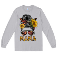 Moon Dust mess bun mama sunflowers Long Sleeve Tee - BarkalooDesign