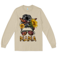 Mess Bun Mama Sunflowers Long Sleeve Tee | Teevron