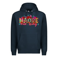 Navy madre our lady Premium Hoodie - texasbilliewilder