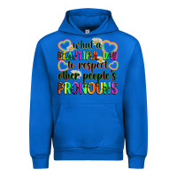 Cobalt what a beautiful day to respect other people's pro Urban Hoodie - Zillion Design Studio