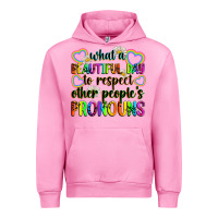 Fuchsia Pink what a beautiful day to respect other people's pro Urban Hoodie - Zillion Design Studio