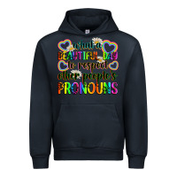 Navy what a beautiful day to respect other people's pro Urban Hoodie - Zillion Design Studio