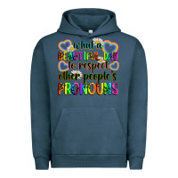 Pigment Midnight Navy what a beautiful day to respect other people's pro Urban Hoodie - Zillion Design Studio