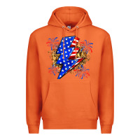Carrot American lightning bolt Premium Hoodie - Zillion Design Studio