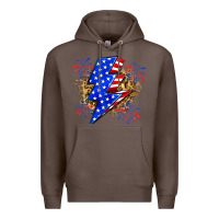 Coffee American lightning bolt Premium Hoodie - Zillion Design Studio