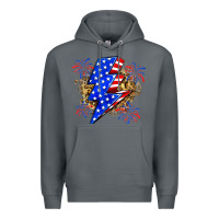 Rock American lightning bolt Premium Hoodie - Zillion Design Studio