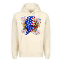 Sandshell American lightning bolt Premium Hoodie - Zillion Design Studio