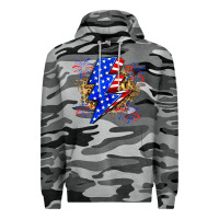 Slate Camo American lightning bolt Premium Hoodie - Zillion Design Studio