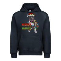 Merry And Bright Pitbull Urban Hoodie | Teevron