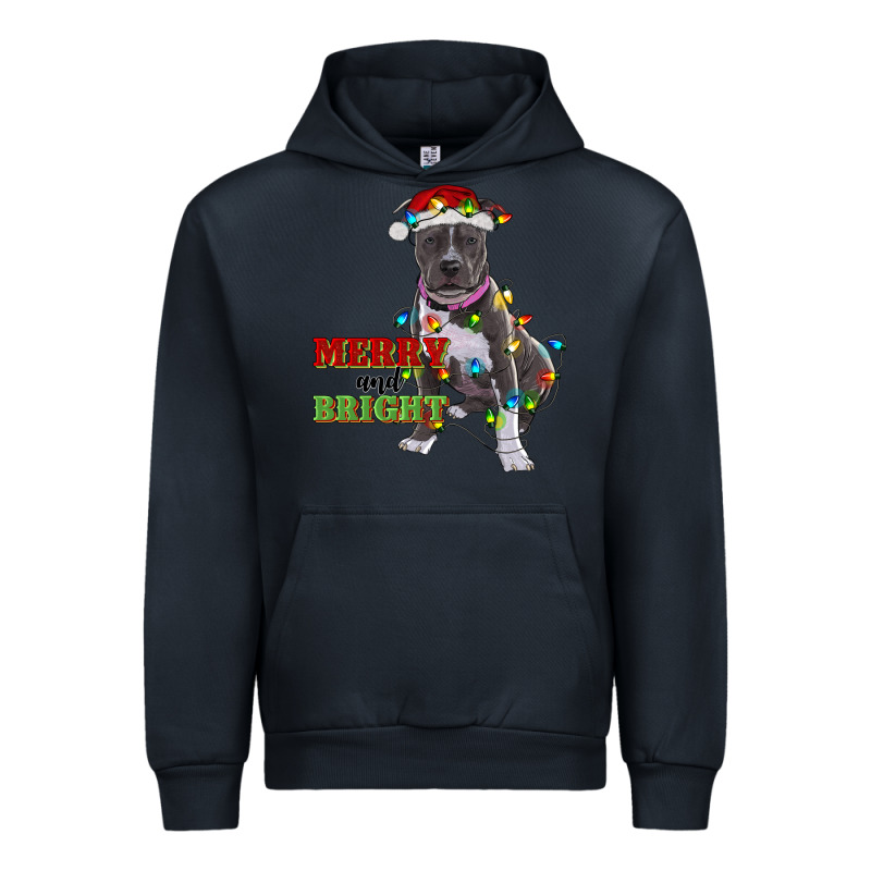 Merry And Bright Pitbull Urban Hoodie by RanaPortraitStore | Teevron