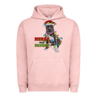 Pigment Salmon merry and bright pitbull Urban Hoodie - RanaPortraitStore