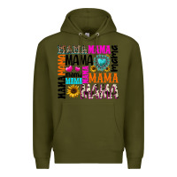 Army Green mama gemstone sunflower Premium Hoodie - texasbilliewilder
