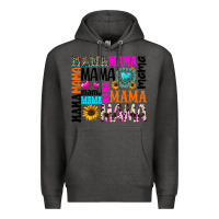 Charcoal Heather mama gemstone sunflower Premium Hoodie - texasbilliewilder