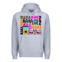 Heather Grey mama gemstone sunflower Premium Hoodie - texasbilliewilder