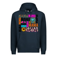Navy mama gemstone sunflower Premium Hoodie - texasbilliewilder