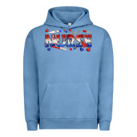Pigment Pebble Blue american nurse Urban Hoodie - texasbilliewilder