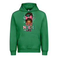 Emerald afro messy bun nurse life Urban Hoodie - texasbilliewilder