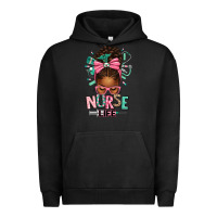 Pigment Black afro messy bun nurse life Urban Hoodie - texasbilliewilder