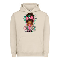 Afro Messy Bun Nurse Life Urban Hoodie | Teevron