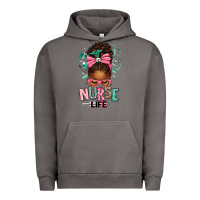 Pigment Tornado afro messy bun nurse life Urban Hoodie - texasbilliewilder