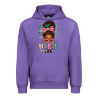 Tulip afro messy bun nurse life Urban Hoodie - texasbilliewilder