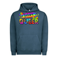 Pigment Midnight Navy the future is queer Urban Hoodie - Zillion Design Studio