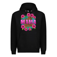 Black mama leopard background Premium Hoodie - texasbilliewilder