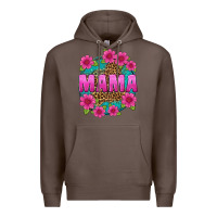 Coffee mama leopard background Premium Hoodie - texasbilliewilder