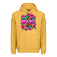 Mustard mama leopard background Premium Hoodie - texasbilliewilder