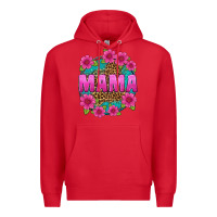 Red mama leopard background Premium Hoodie - texasbilliewilder