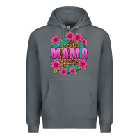 Rock mama leopard background Premium Hoodie - texasbilliewilder