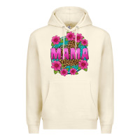 Sandshell mama leopard background Premium Hoodie - texasbilliewilder