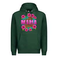 Sports Green mama leopard background Premium Hoodie - texasbilliewilder