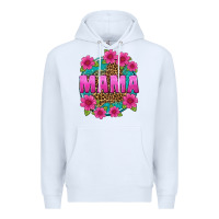 White mama leopard background Premium Hoodie - texasbilliewilder