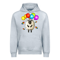 Heather Grey rainbow sheep Urban Hoodie - Zillion Design Studio