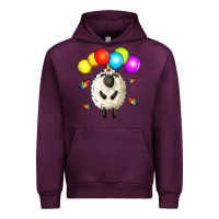 Mauve Wine rainbow sheep Urban Hoodie - Zillion Design Studio