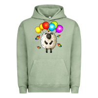 Pigment Oil Green rainbow sheep Urban Hoodie - Zillion Design Studio