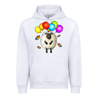 White rainbow sheep Urban Hoodie - Zillion Design Studio