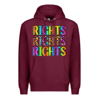 Burgundy rights rights rights (pride) Premium Hoodie - Zillion Design Studio