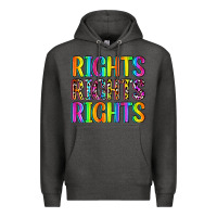 Charcoal Heather rights rights rights (pride) Premium Hoodie - Zillion Design Studio