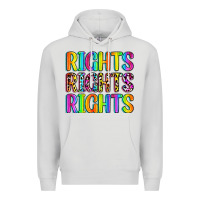 Dove Grey rights rights rights (pride) Premium Hoodie - Zillion Design Studio