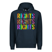 Navy rights rights rights (pride) Premium Hoodie - Zillion Design Studio