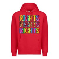 Red rights rights rights (pride) Premium Hoodie - Zillion Design Studio