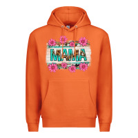 Carrot mama leopard with turquoise background Premium Hoodie - texasbilliewilder