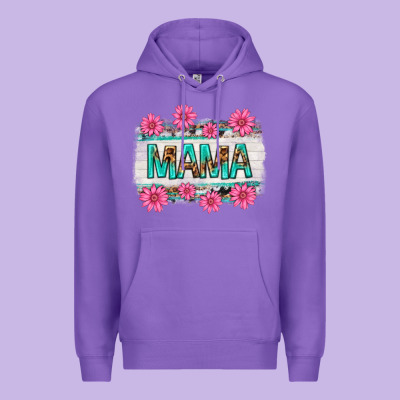 Mama Leopard With Turquoise Background Premium Hoodie Designed By Texasbilliewilder