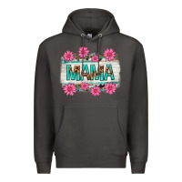 Smoke mama leopard with turquoise background Premium Hoodie - texasbilliewilder