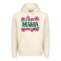 Tofu mama leopard with turquoise background Premium Hoodie - texasbilliewilder