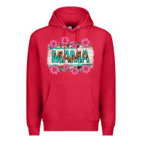 Cardinal mama leopard with turquoise background Premium Hoodie - texasbilliewilder
