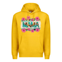 Lemon mama leopard with turquoise background Premium Hoodie - texasbilliewilder